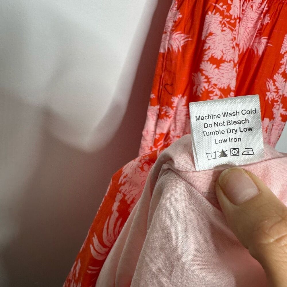 Tuckernuck Scarlet Toile Mallie Dress midi smocked cotton a line womens medium M - Picture 8 of 8